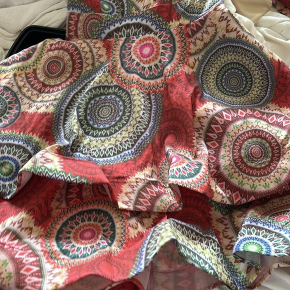 CQ by CQ Dress Multicolor Long Sleeve Dress Padded Shoulders Sz M Back Zip New - Picture 6 of 7